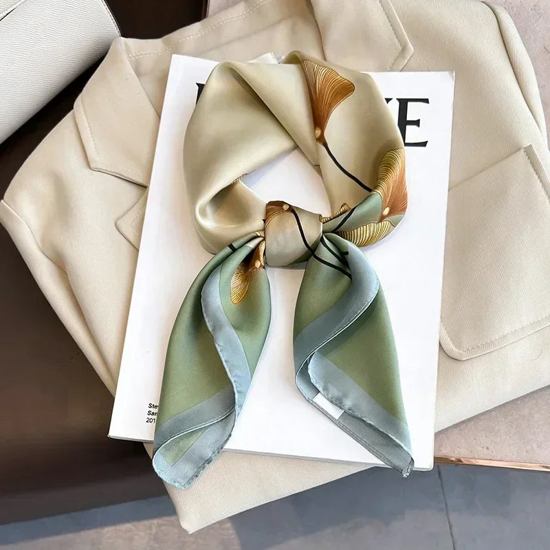Luxury Design Print Silk Square Scarf