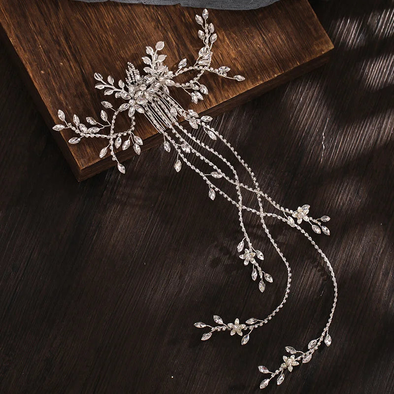 Crystal Pearl Bridal Tiaras Accessories