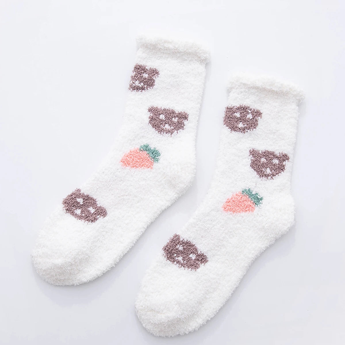 Women's Warm Solid Color Floor Socks