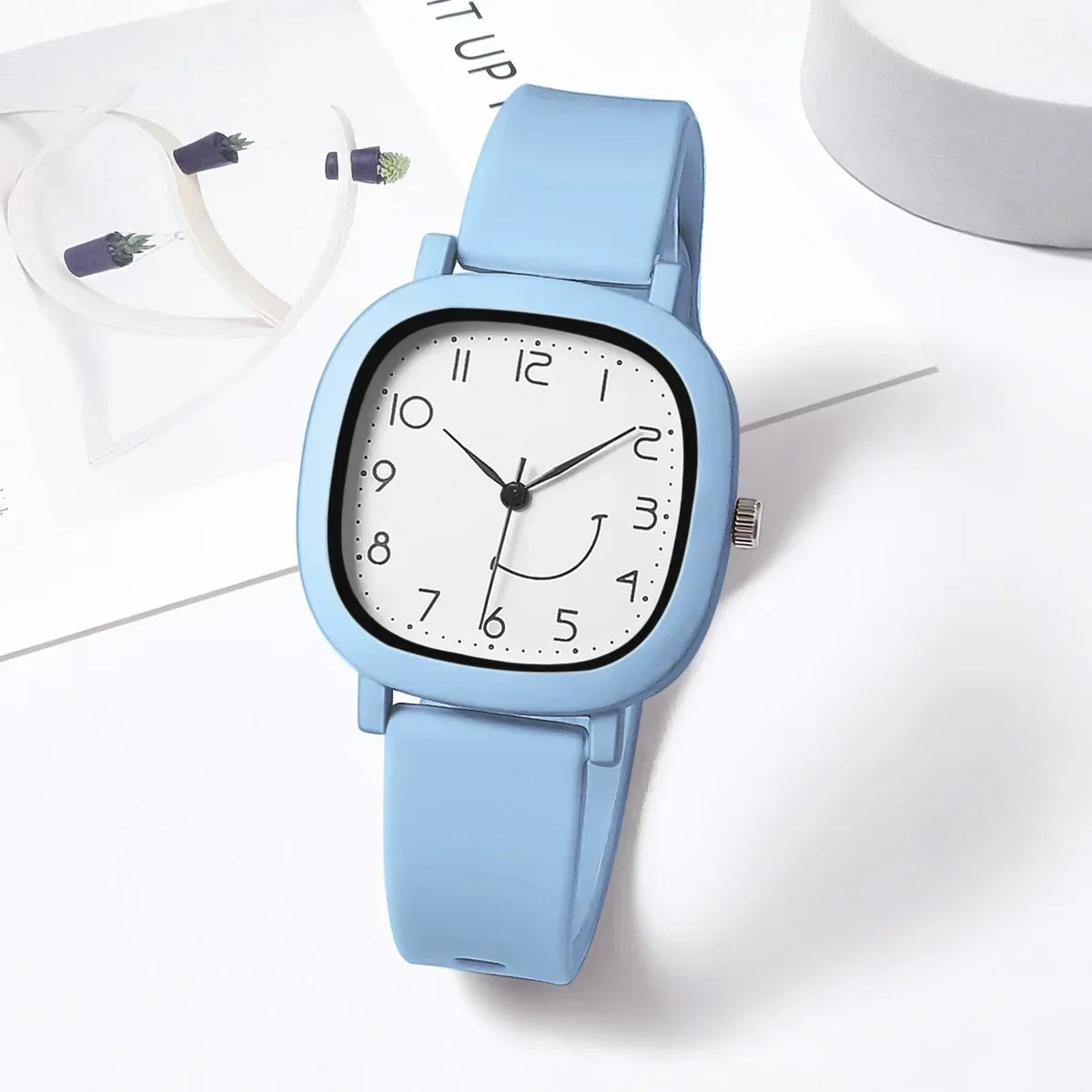 Quartz Watches New Jelly Colored Silicone Strap
