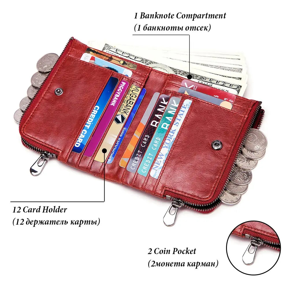 100% Genuine Leather Women Wallet