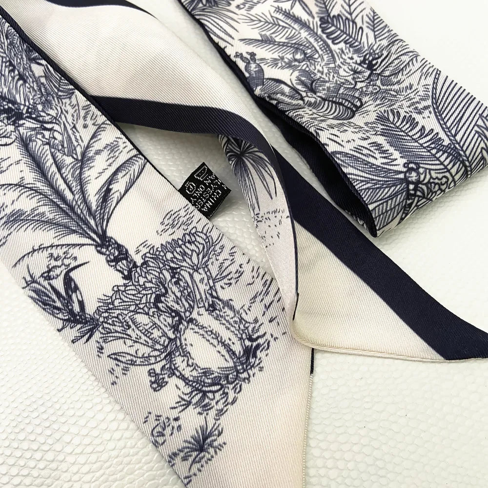 Spring Luxry Design Women Silk Ribbon Scarf