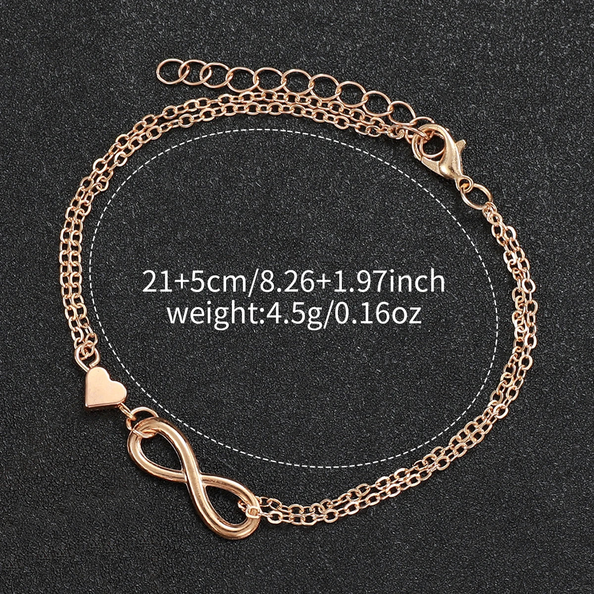 Quartz Watches Gold Heart Bracelet Set