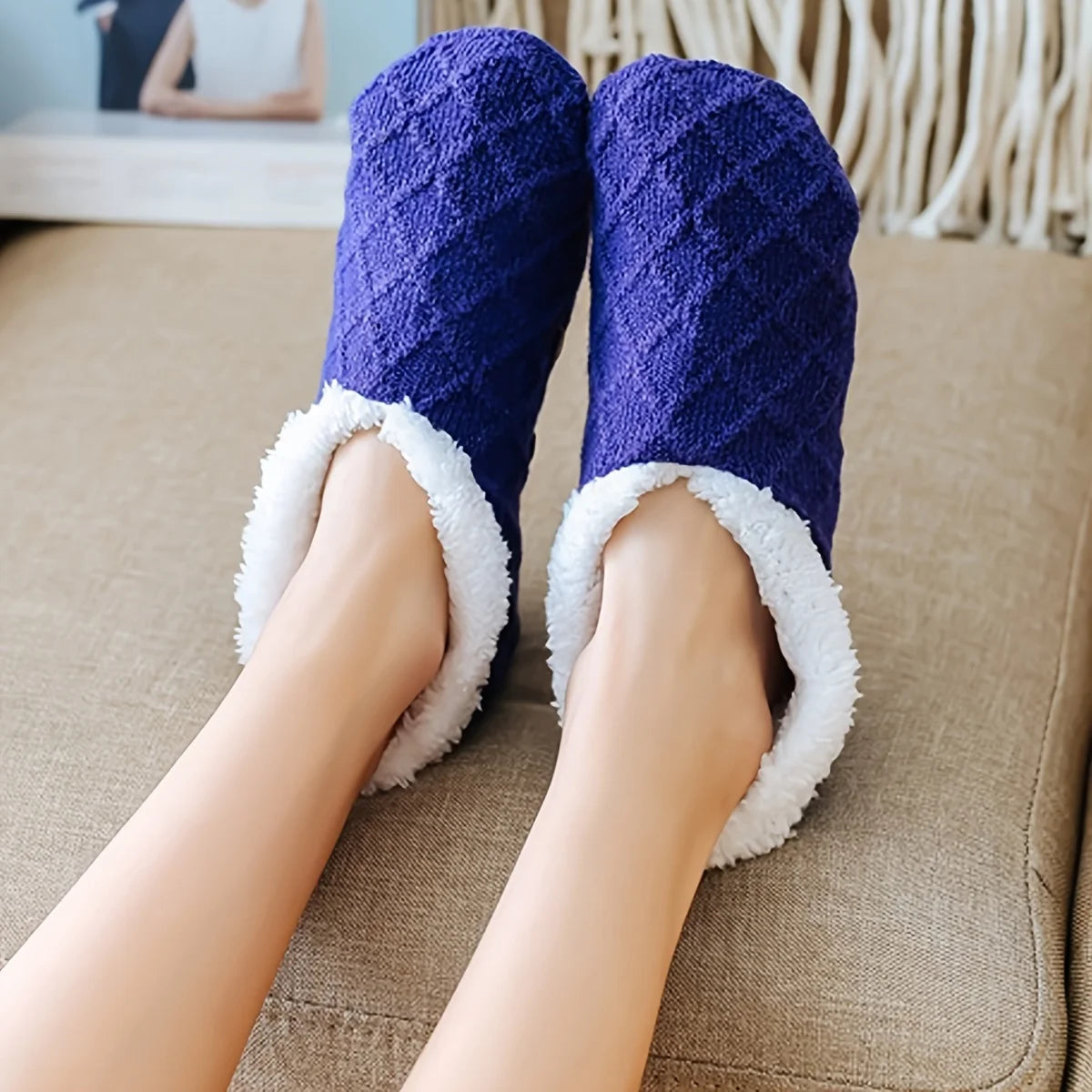 Women's Warm Solid Color Floor Socks