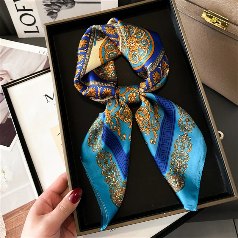 70X70cmPrinted Women's Scarf Pashmina Silk Scarf