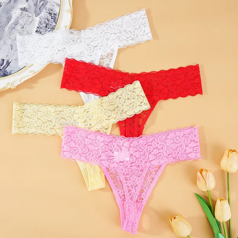 3PCS Lace Floral Women Panties