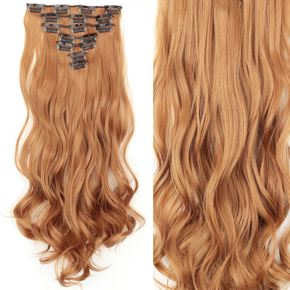 7Pcs/Set 16 Clips Hair Extension