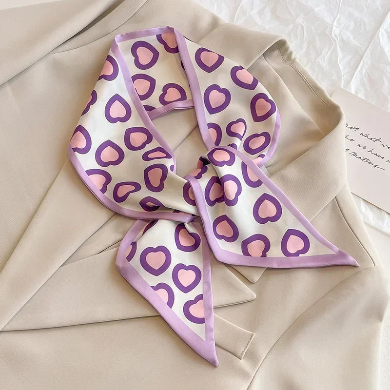 Fashion Print Hair Ribbon Scarf