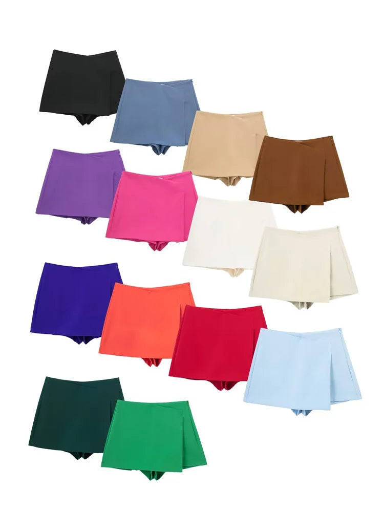 Shorts Vintage High Waist Skirt