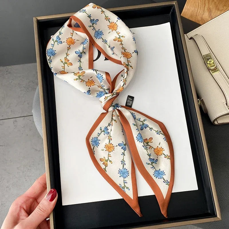 Fashion Print Hair Ribbon Scarf