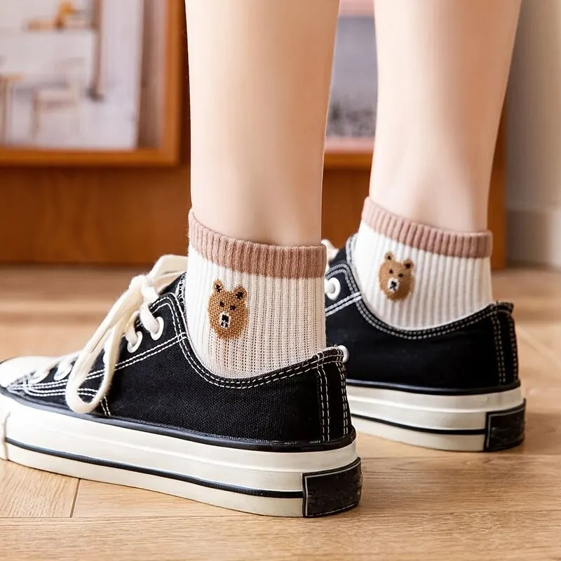 Teddy Bear Ankle Socks