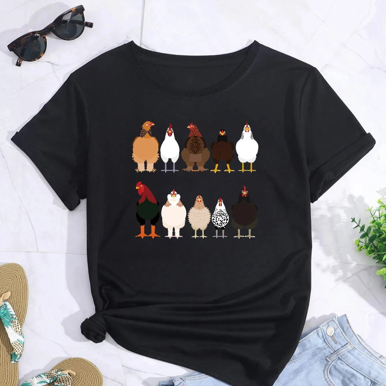 Chicken Crew Neck T-shirt