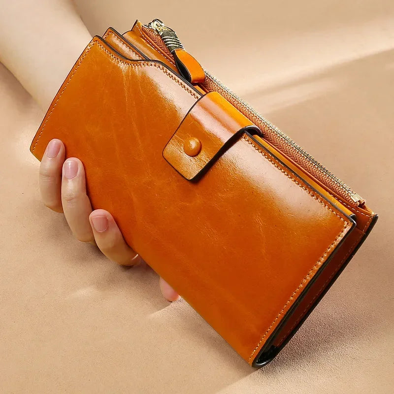 Long Wallet for women Genuine leather