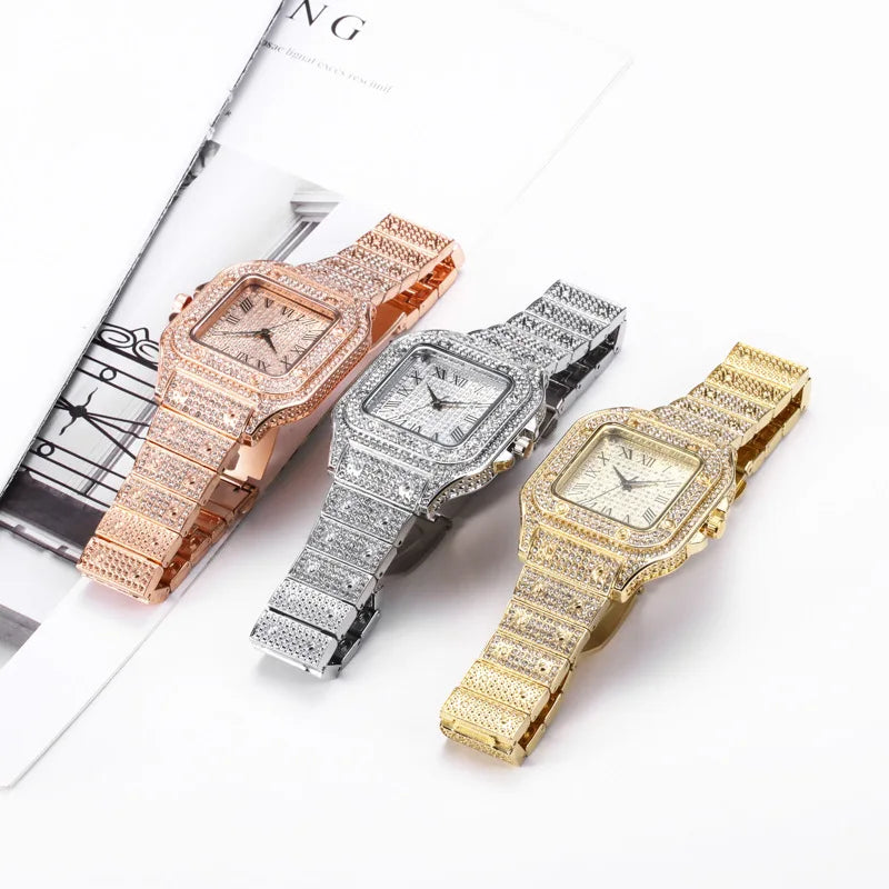 Rhinestone Unisex Bracelet Watches