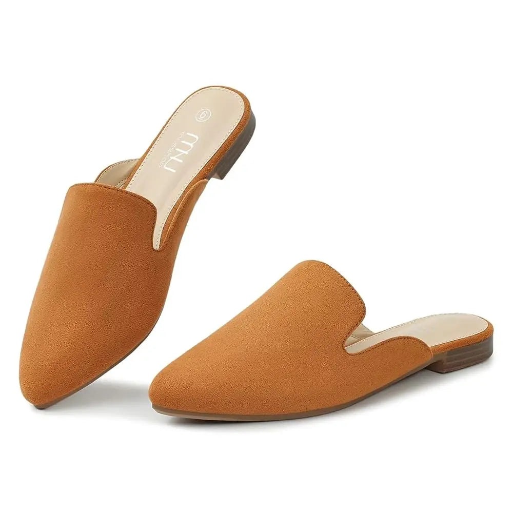 Suede Leather Slip-On Mules shoes