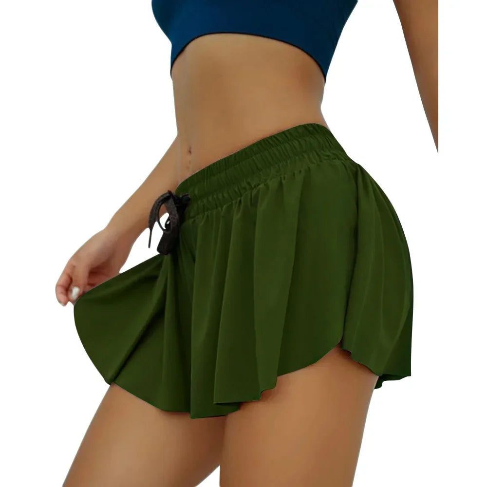 Leisure Sports Anti-glare Fake Two-piece Slimming Sports Gym