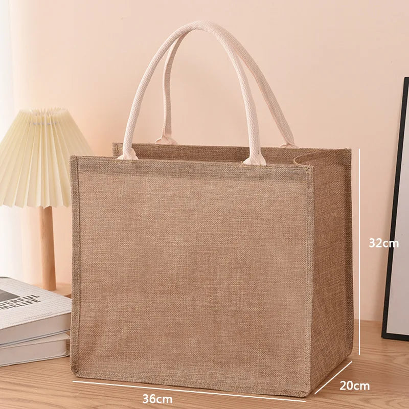 Linen bag Hand-painted cotton