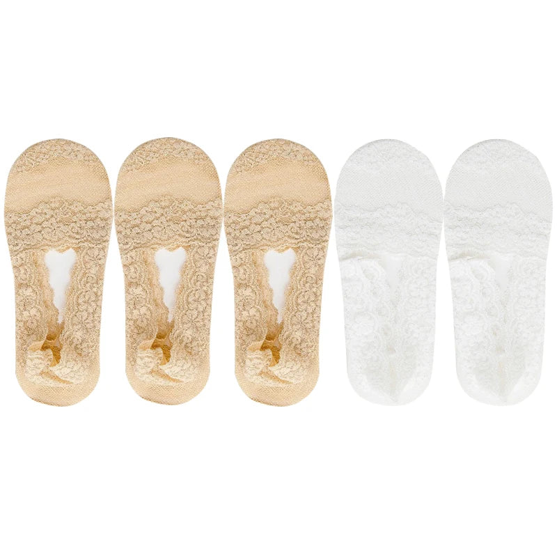 Cotton Transparent White Low Cut Boat Sock