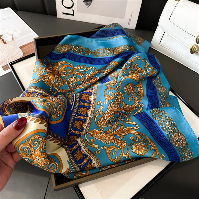 70X70cmPrinted Women's Scarf Pashmina Silk Scarf