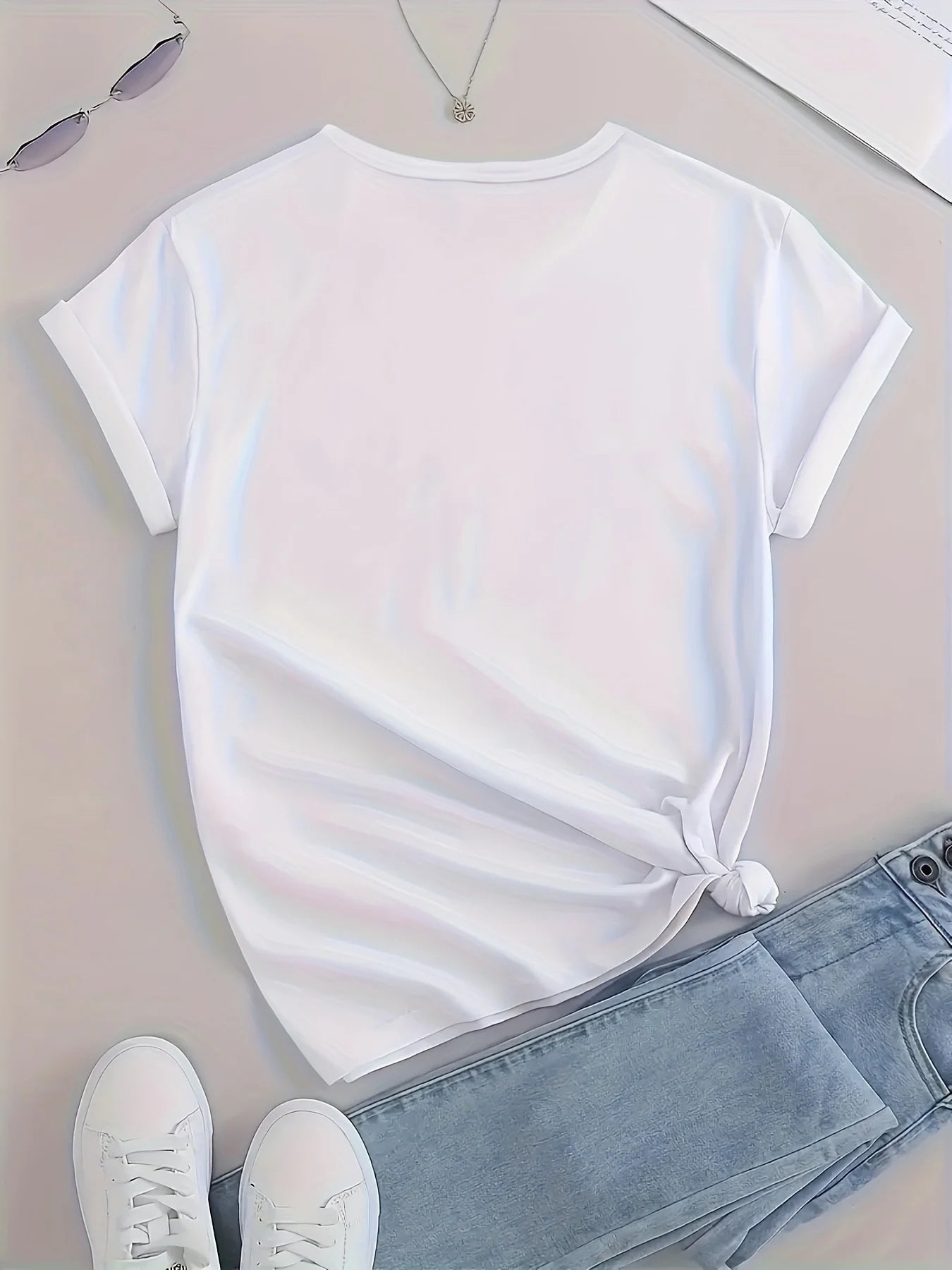Duck Print Crew Neck Short Sleeve Sports T-Shirt