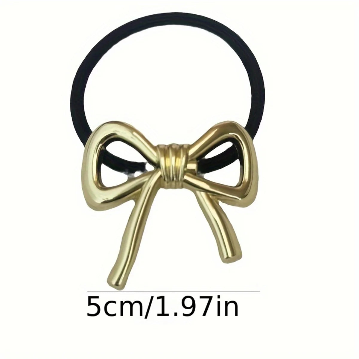 Sweet Hair Tie Alloy Bow
