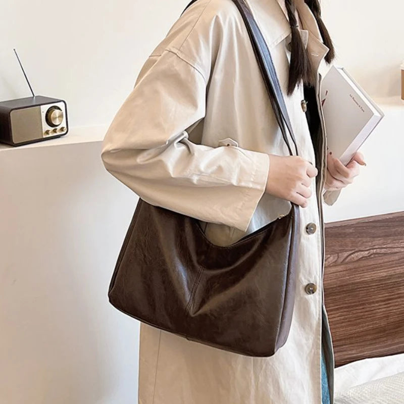 Leather Commuter Fashion Vintage Casual Tote Bag