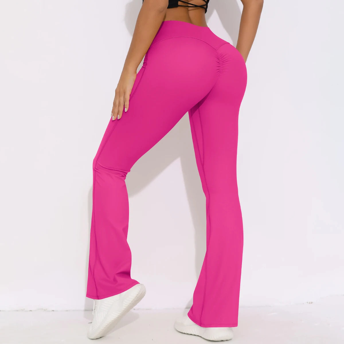 Women Yoga Bell-bottoms Tight Scrunch Butt Lifting Leggings
