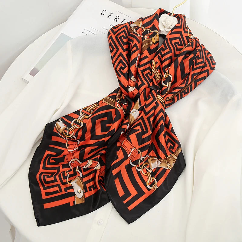 Silk Satin Square Scarf