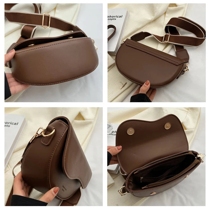 Small Saddle Shoulder Crossbody Bag