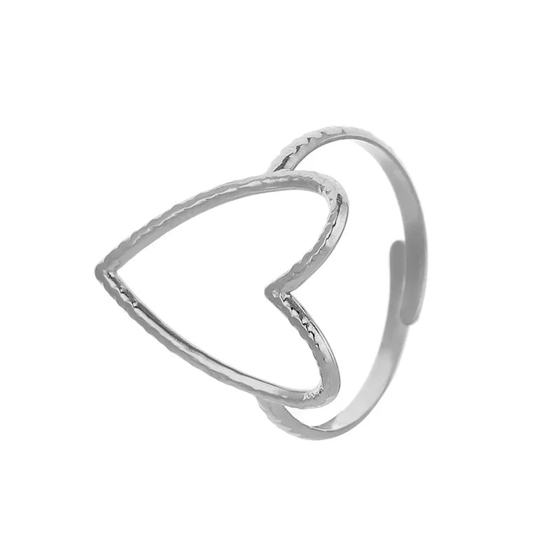 Double Ball Beads Opening Ring