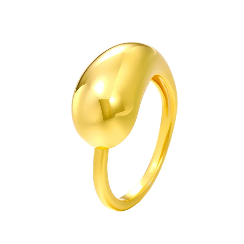 Double Ball Beads Opening Ring