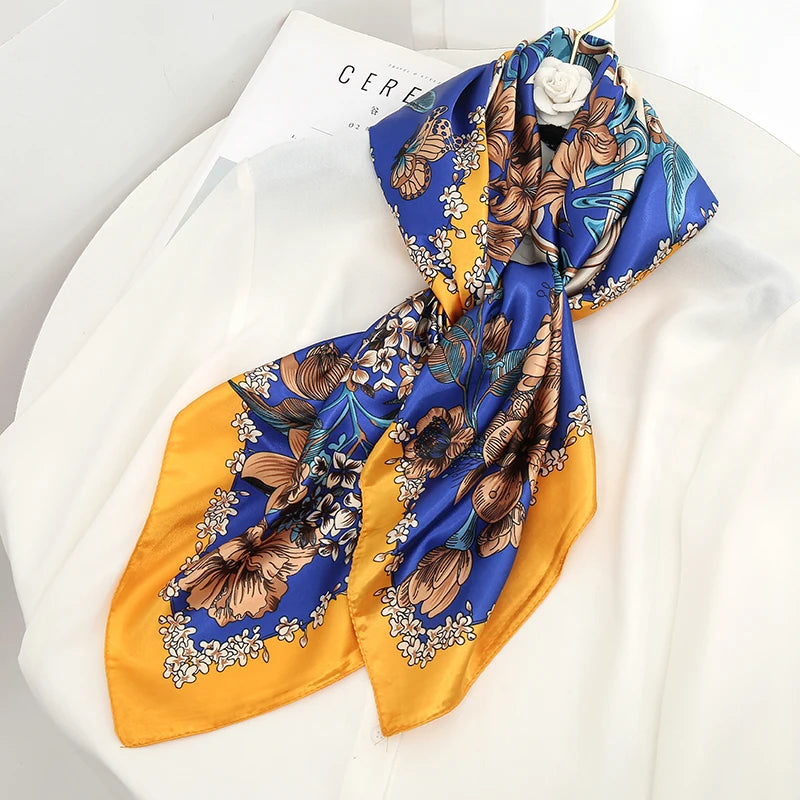 Silk Satin Square Scarf