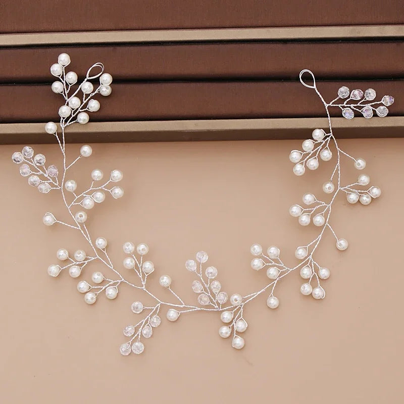Bridal Pearl Headband Wedding Hair Accessories