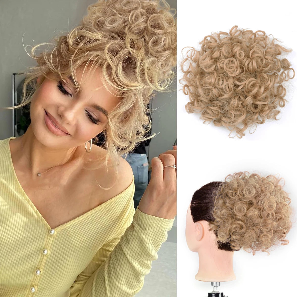 Hair Bun Clip In Ponytail Hair Extensions