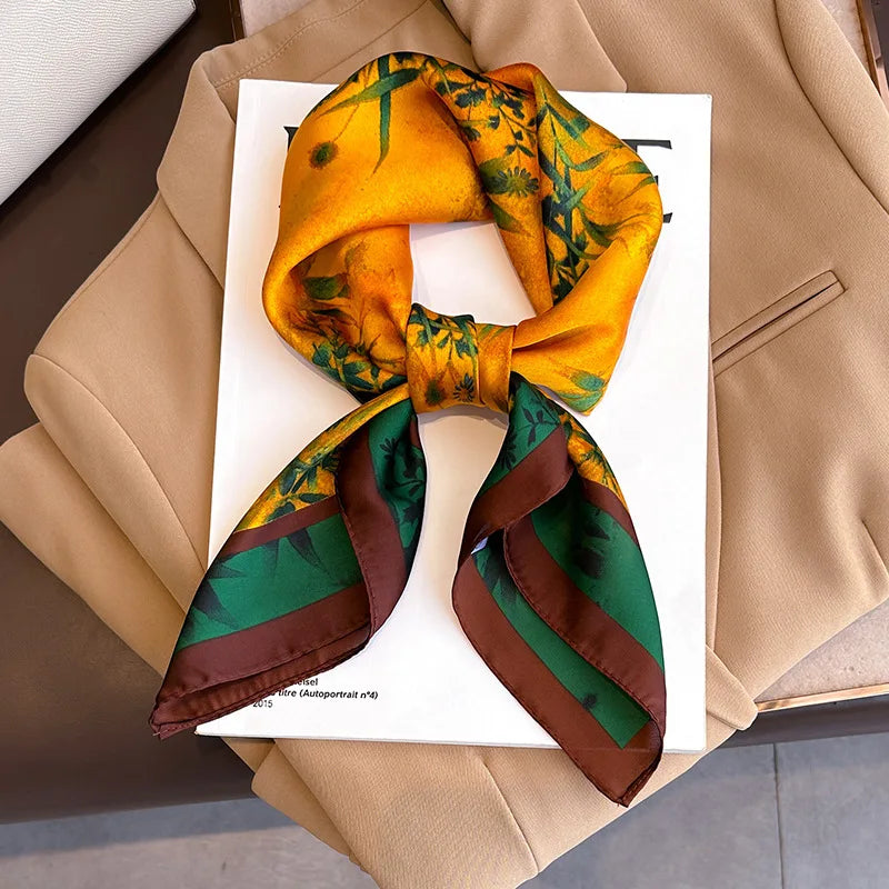 70X70cmPrinted Women's Scarf Pashmina Silk Scarf