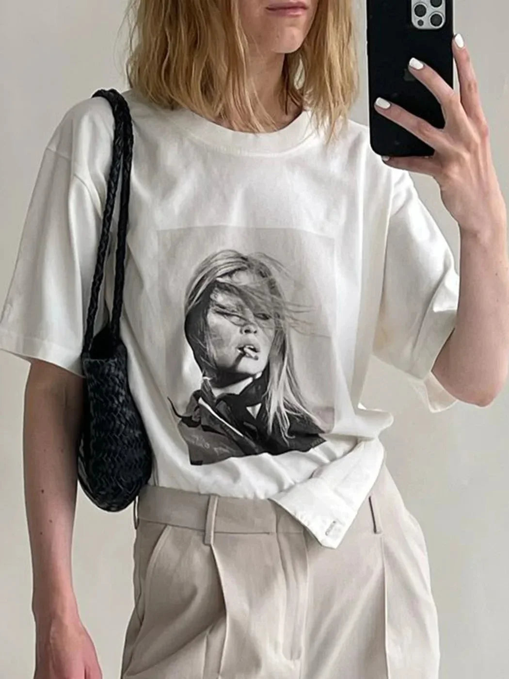 Pure Cotton Retro Casual T-shirt