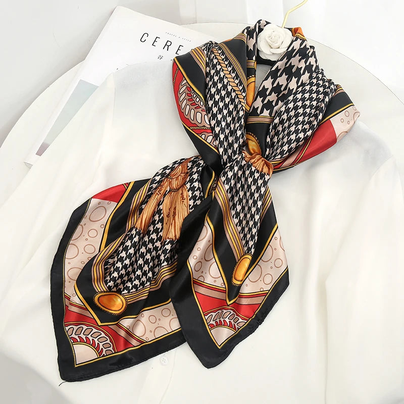 Silk Satin Square Scarf