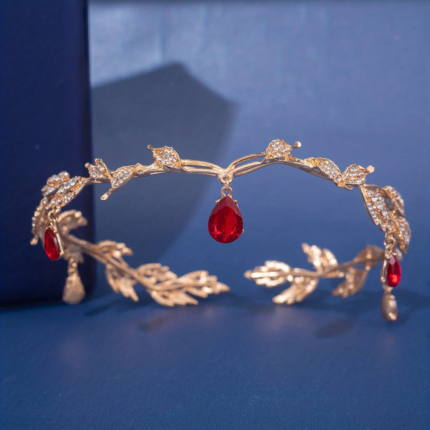 Vintage Fairy Crown Tiaras Crystal Leaves
