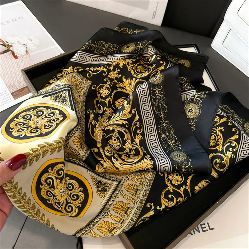 70X70cmPrinted Women's Scarf Pashmina Silk Scarf