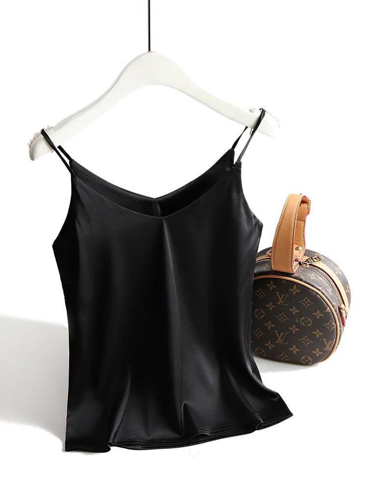 Spaghetti Strap Top Women Halter V Neck Basic