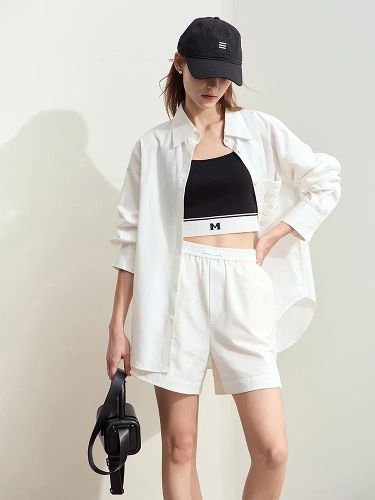 Minimalism Casual Shorts For Women