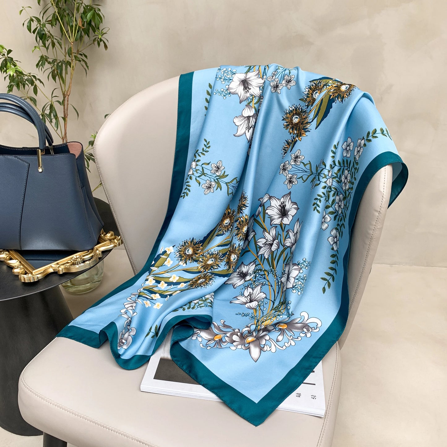 90*90cm Women Scarf Silk