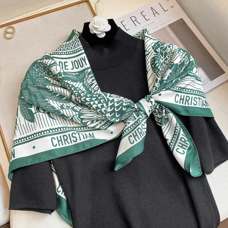 Silk Satin Square Scarf