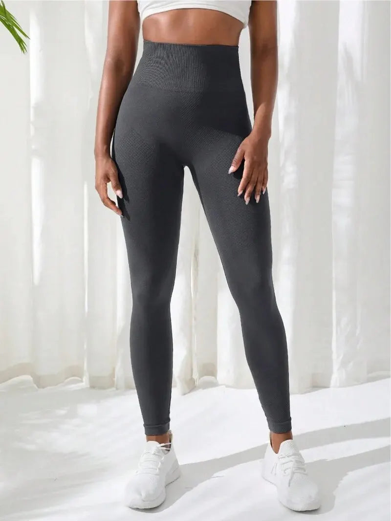 Stretchy High Waist Athletic Exercise Fitness Leggings