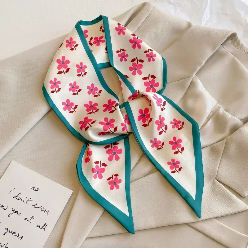 Fashion Print Hair Ribbon Scarf