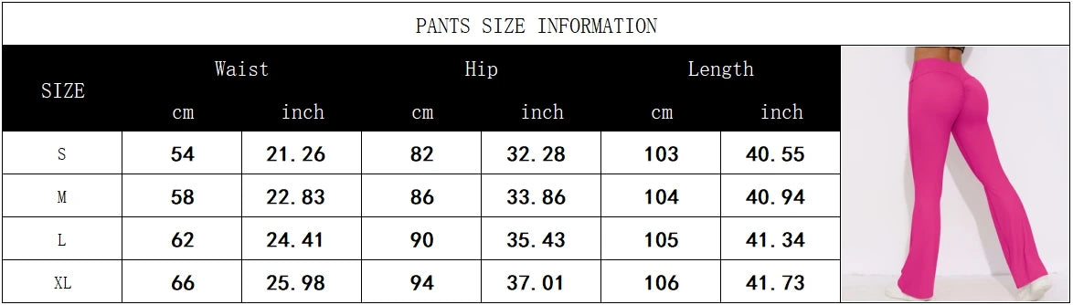 Women Yoga Bell-bottoms Tight Scrunch Butt Lifting Leggings