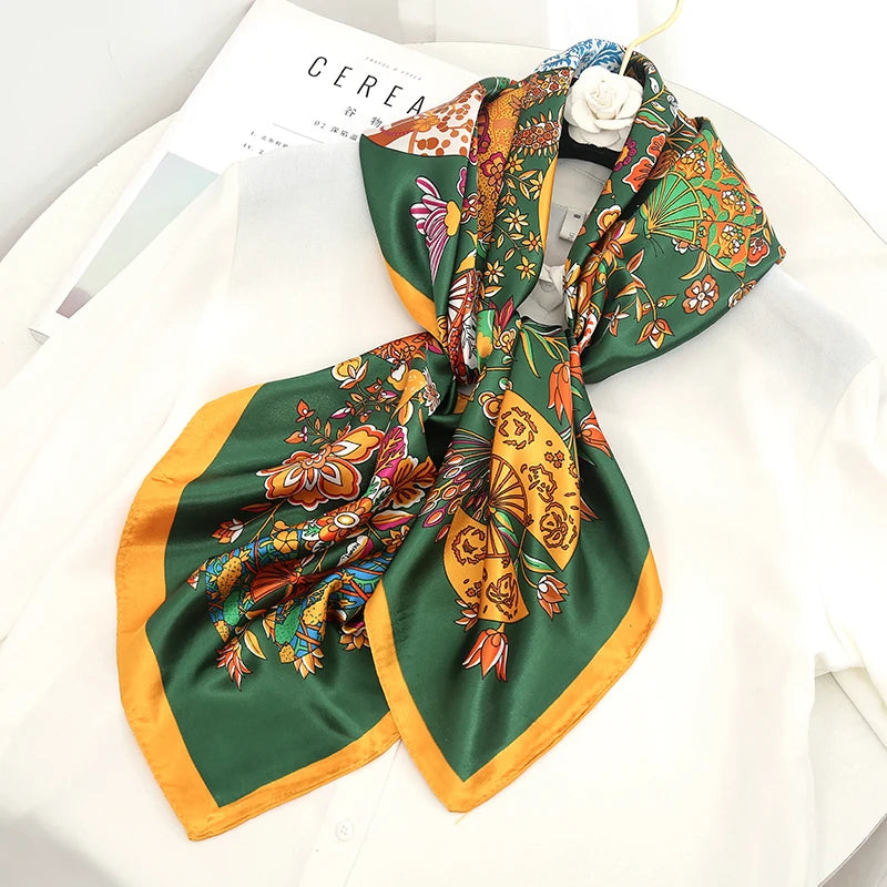 Silk Satin Square Scarf