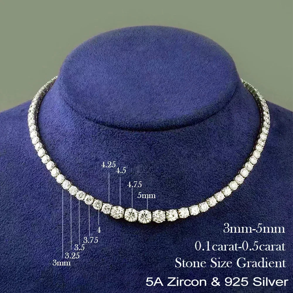 Full Moissanite Tennis Necklace