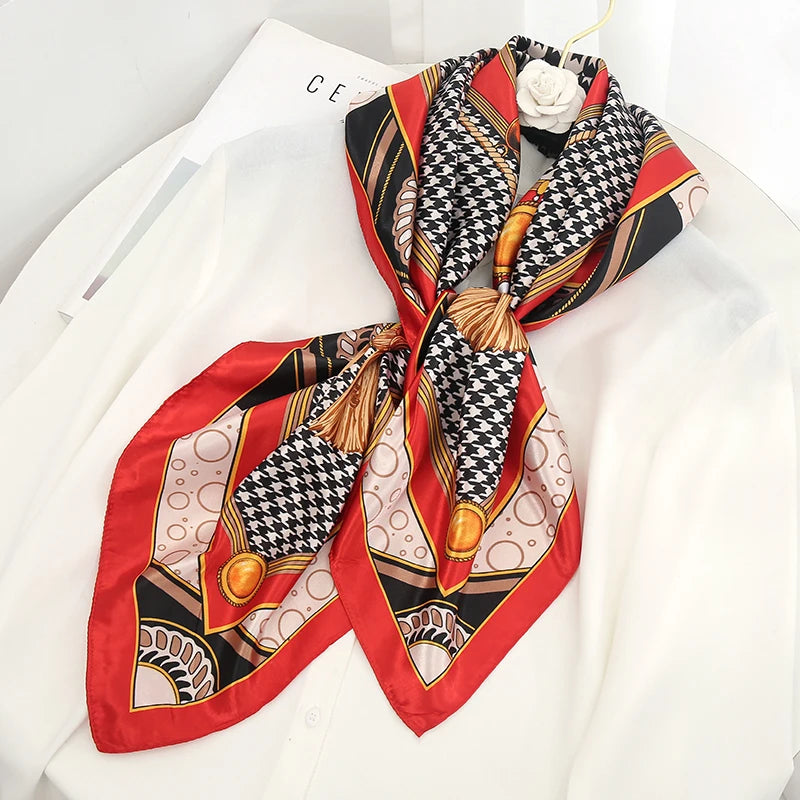 Silk Satin Square Scarf