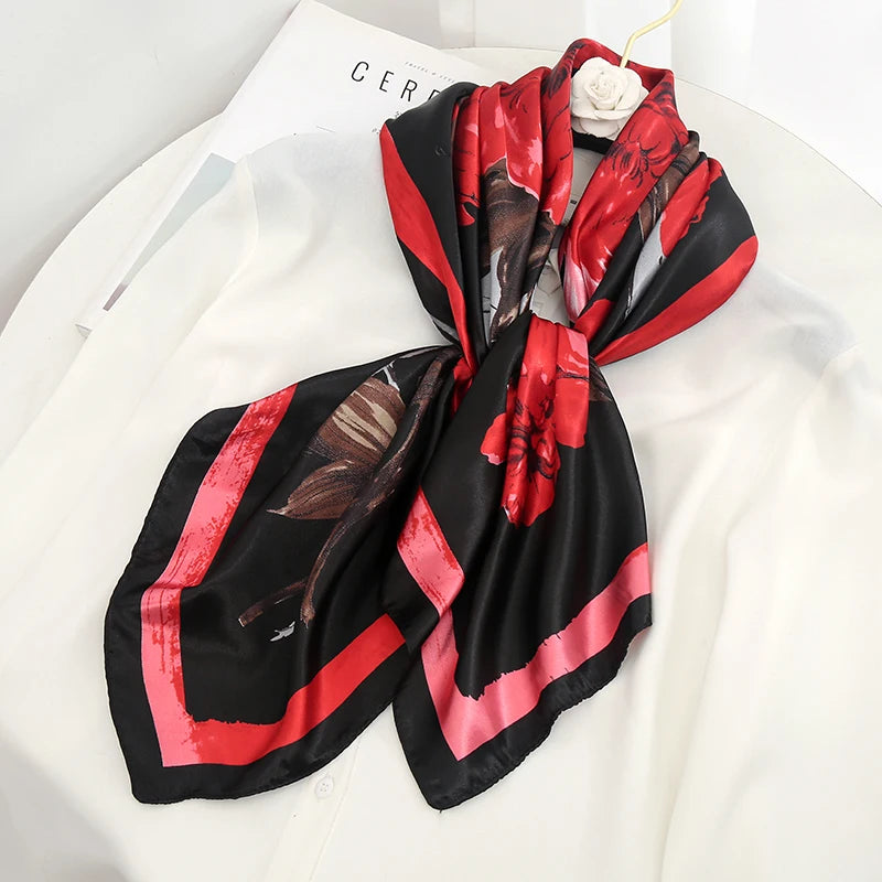 Silk Satin Square Scarf